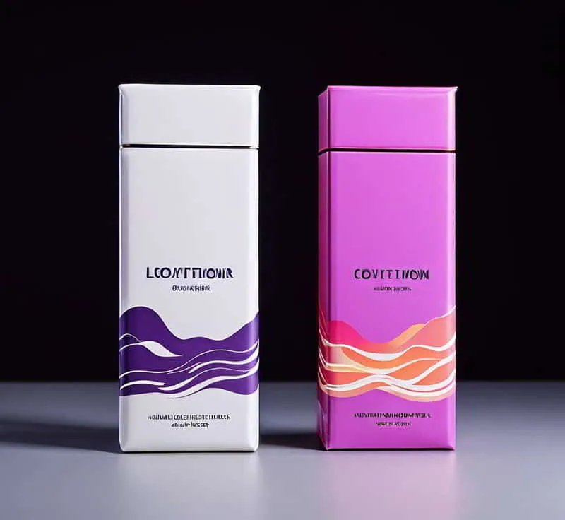 What printing options are available for bespoke lotion packaging?