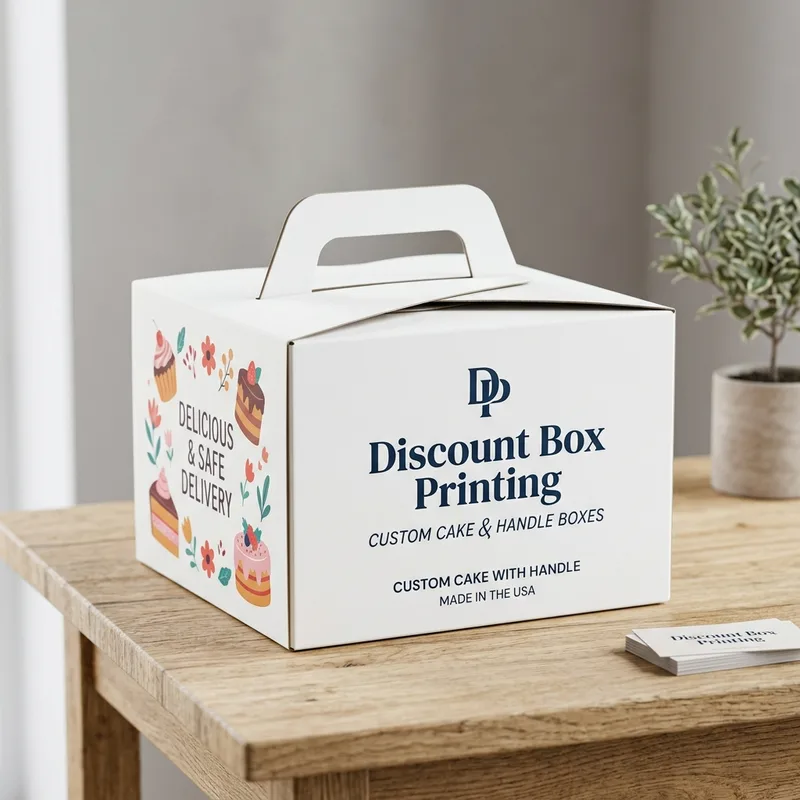 Custom Cake Boxes with Handle thumbnail 3