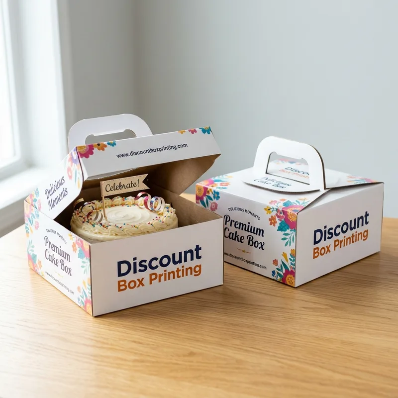 Custom Cake Boxes with Handle